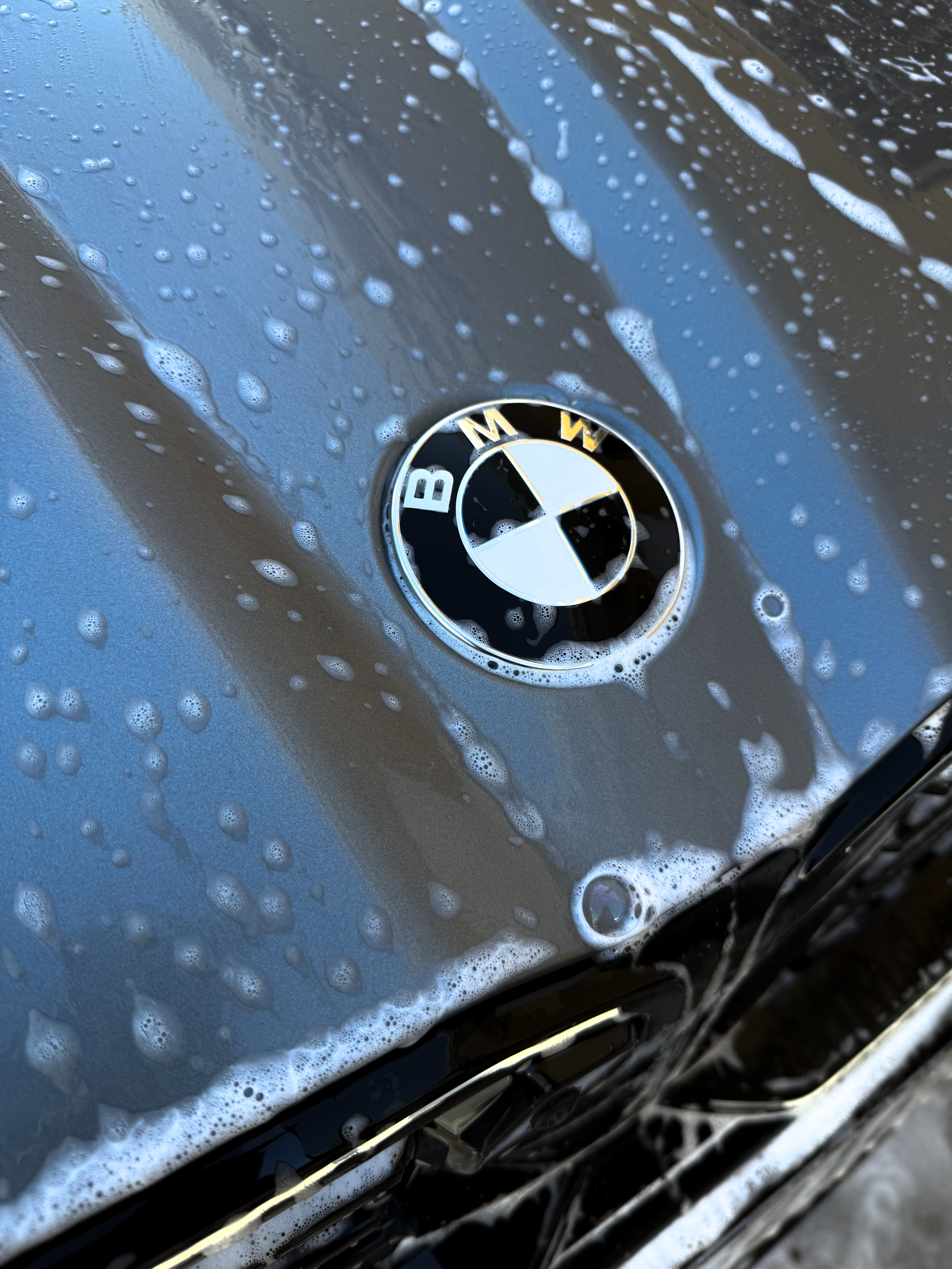 BMW badge closeup