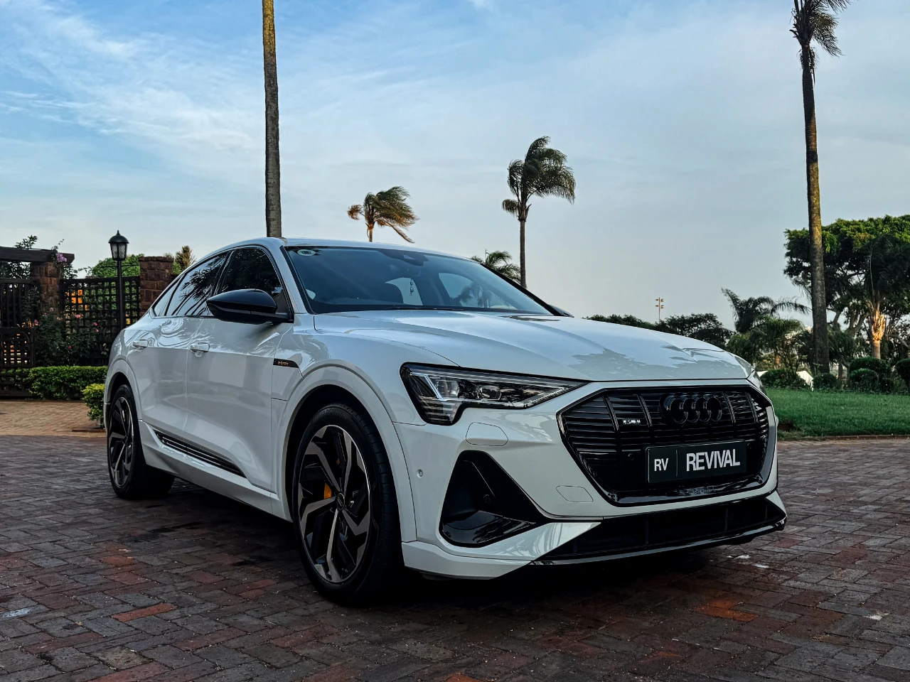 Audi e-tron from the front three-quarter angle