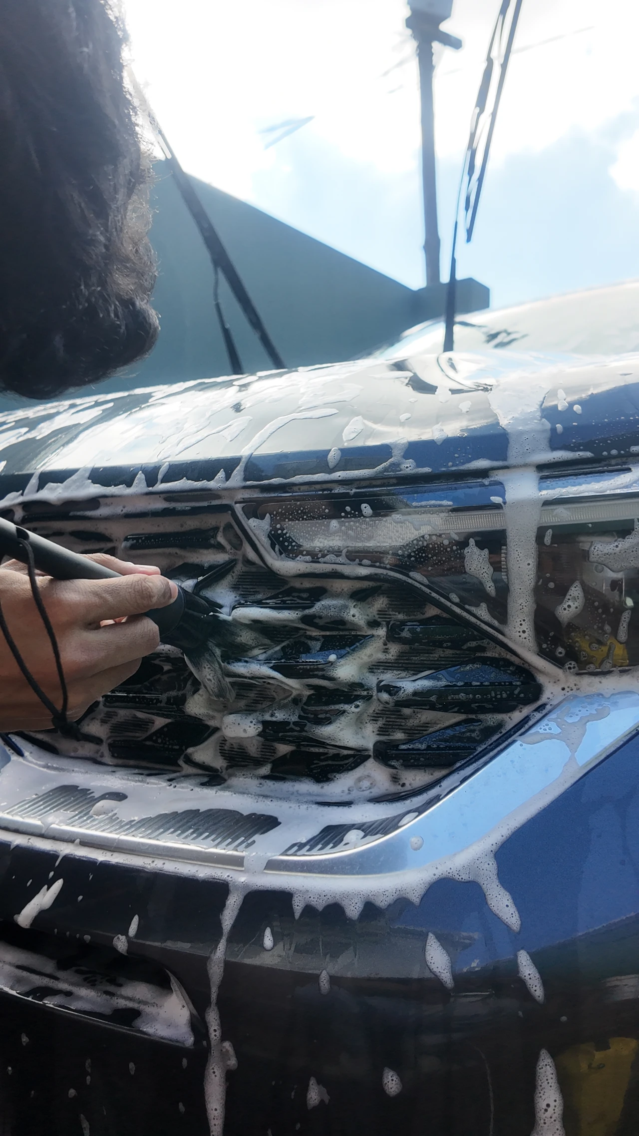 Freshly detailed Kia grille