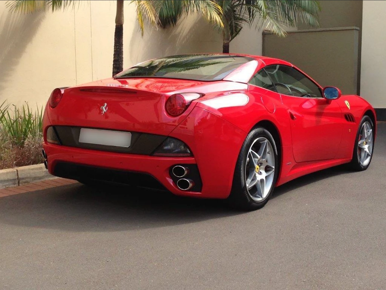 Ferrari California viewed from the rear