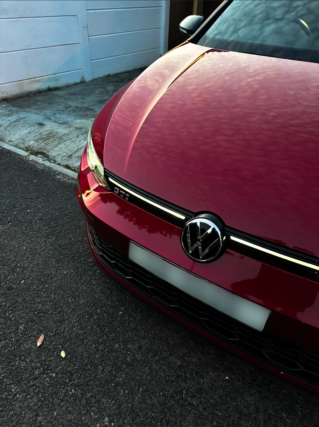 Refined paintwork on a Volkswagen Golf bonnet