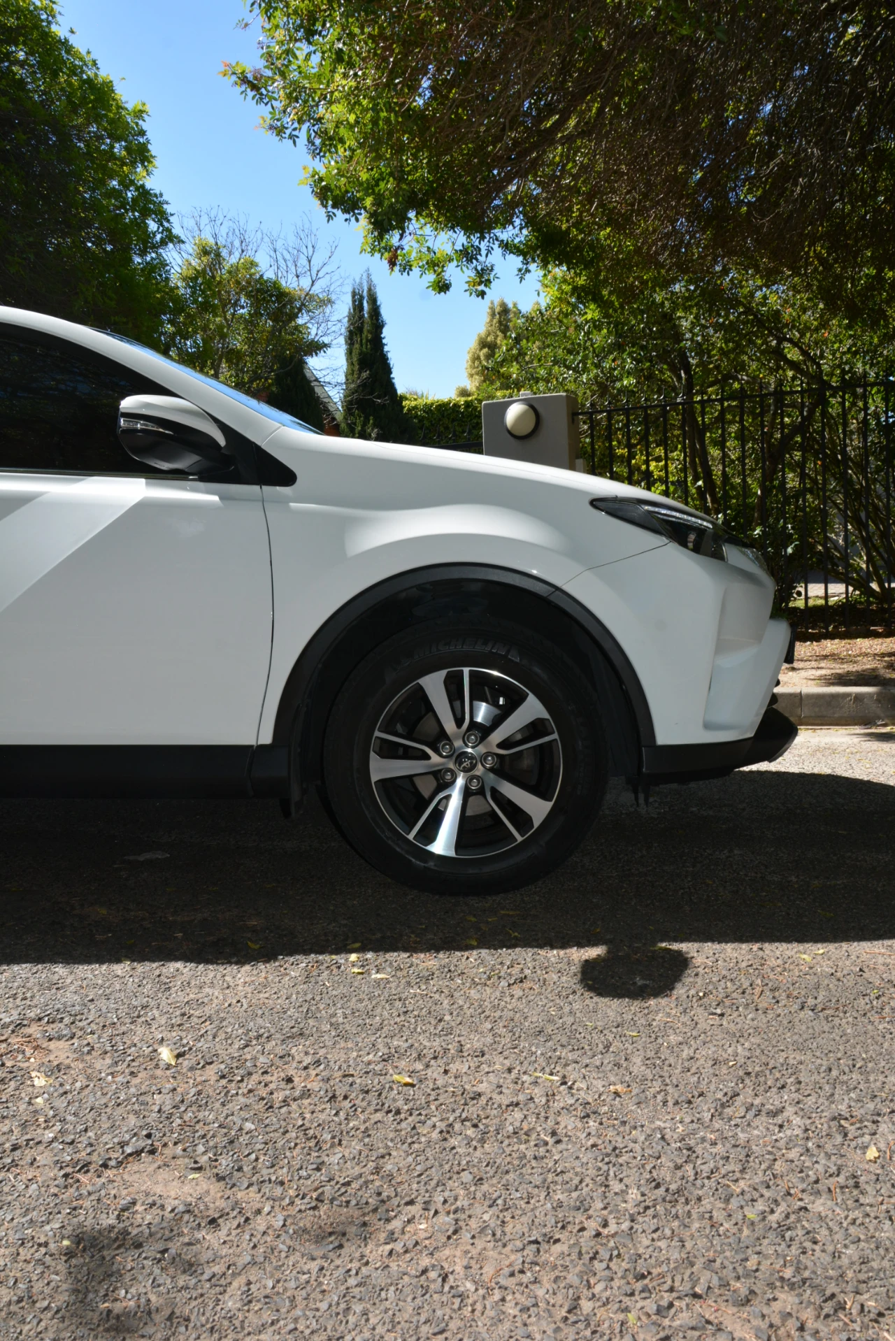 Close view of a Toyota RAV4 body panel